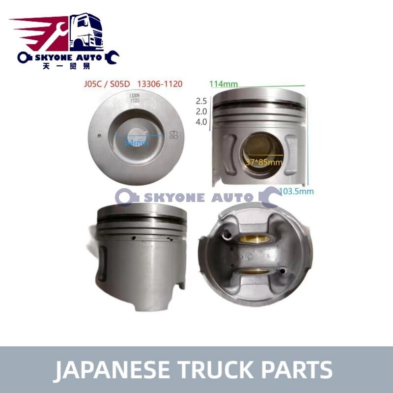 Bộ phận động cơ Hino Piston Assy 13306-1120 Sử dụng cho xe tải HINO 500 J05CT S05C S05D