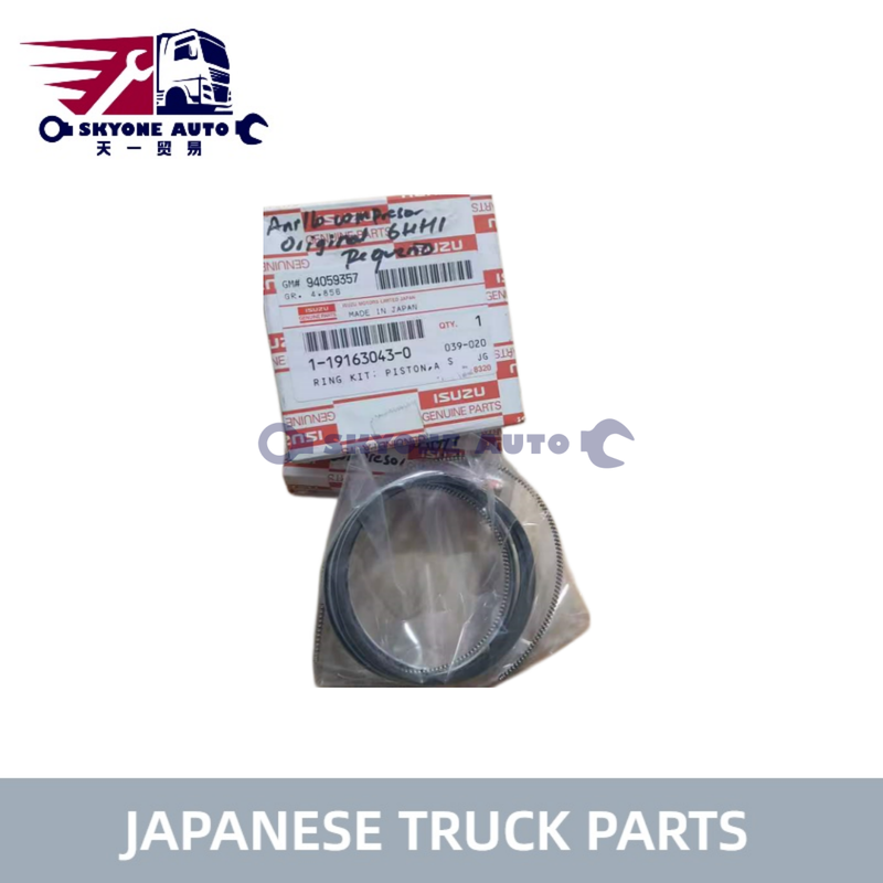 Phân tích xe tải Nhật Bản Máy nén không khí Vòng pít 1-19163043-0 1191630430 cho ISUZU FSR32 6HH1 6HE1T Xe tải ISUZU TRUCK PARTS